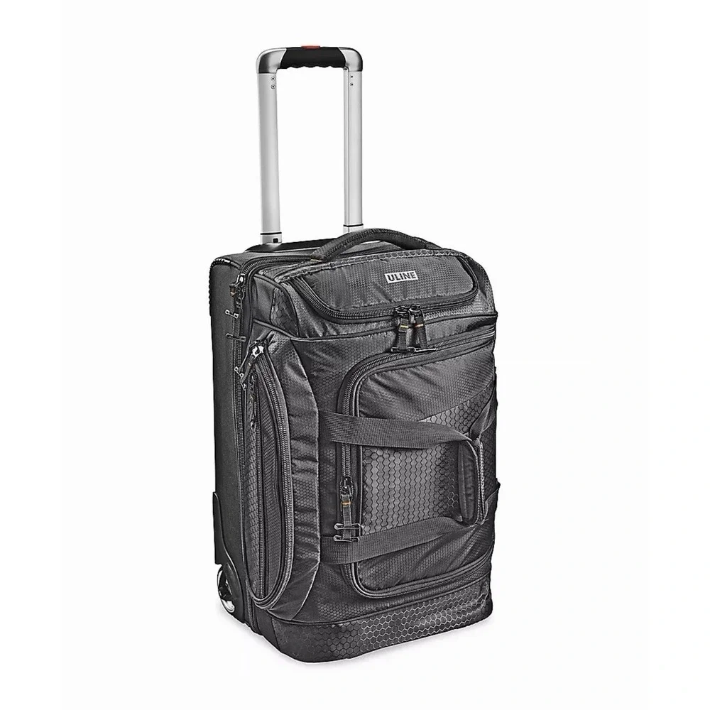 Uline Rolling Duffel Bag S-26099 Black New